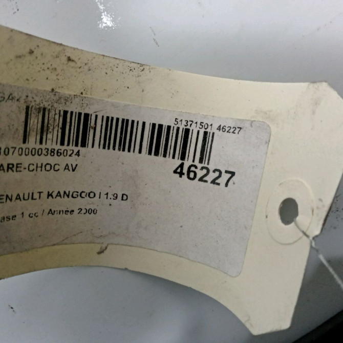 Pare-choc avant occasion RENAULT KANGOO I Phase 1 09-1997->06-2003 1.9 D 65ch 7701206587 2