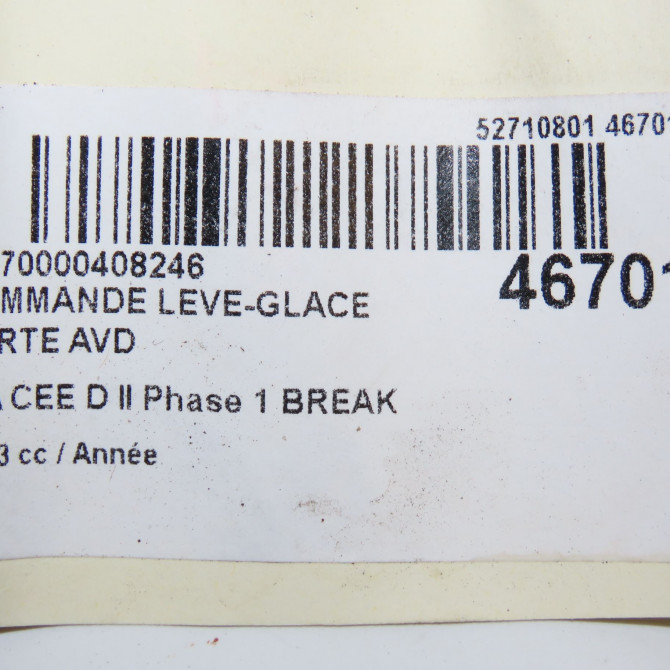 Commande lève-glace porte avant droite occasion KIA CEE D II Phase 1 BREAK 09-2012->12-2015 93580A2000WK 5