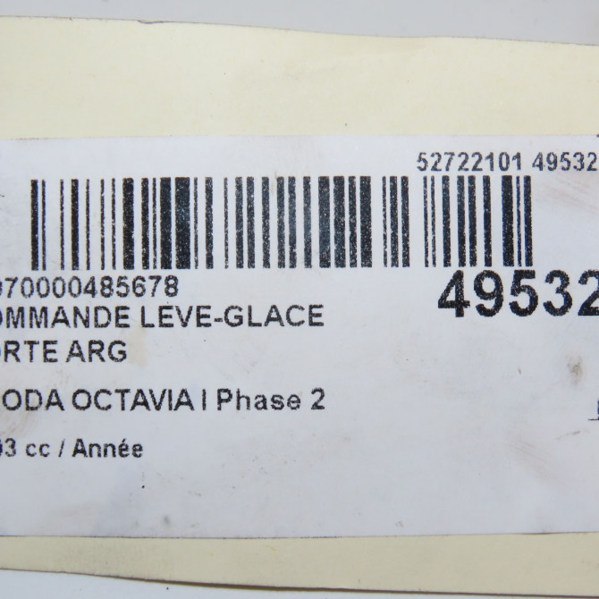 Commande leve-glace porte arrière gauche occasion SKODA OCTAVIA I Phase 1 04-1995->04-1999 1.9 TDI 90ch 3B095985501C 5