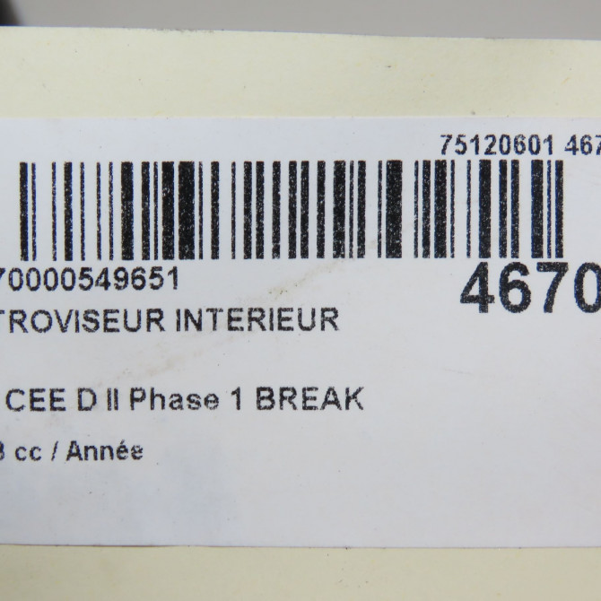 Retroviseur interieur occasion KIA CEE D II Phase 1 BREAK 09-2012->12-2015 851011D200 5