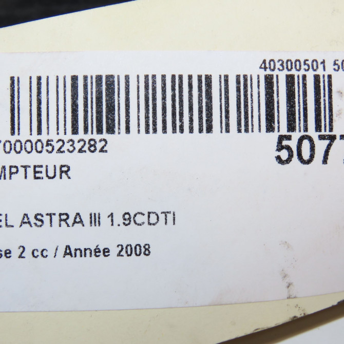 Compteur occasion OPEL ASTRA III Phase 2 01-2007->04-2011 1.9CDTI 120ch 13267565 6