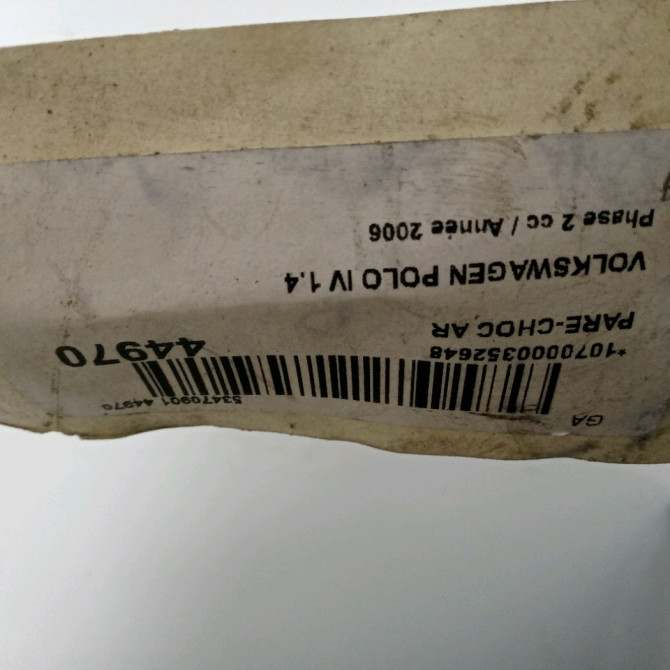 Pare-choc arrière occasion VOLKSWAGEN POLO IV Phase 2 05-2005->09-2009 1.4 TDI 70ch 6Q6807417GRU 4