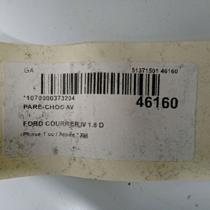 Pare-choc avant occasion FORD COURRIER IV Phase 1 04-1995->04-1999 1.8 D 60ch 1094633 3