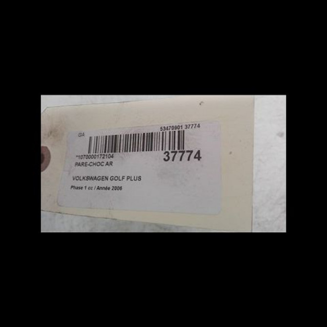 Pare-choc arrière occasion VOLKSWAGEN GOLF V Phase 1 11-2003->10-2008 1.9 TDI 105ch 5M0807417GRU 4