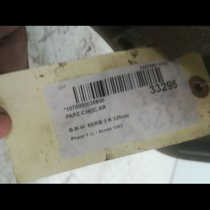 Pare-choc arrière occasion B.M.W. SERIE 3 III Phase 1 01-1991->04-1998 325tds 51128222447 4