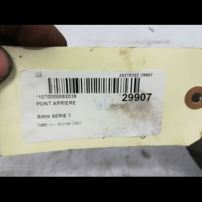 Pont arriere occasion B.M.W. SERIE 3 V Phase 1 03-2005->09-2008 5