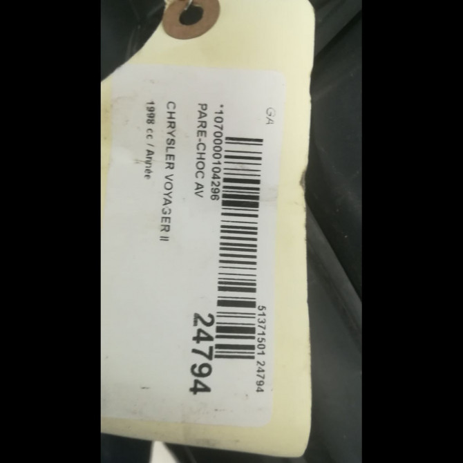 Pare-choc avant occasion CHRYSLER VOYAGER II Phase 1 03-1991->12-1995 4