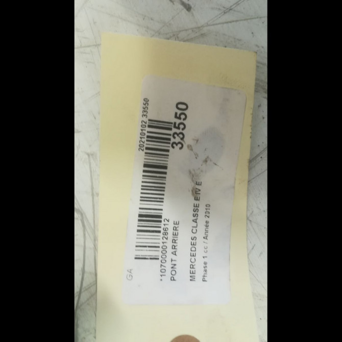 Pont arriere occasion MERCEDES CLASSE E IV Phase 1 03-2009->11-2012 E 350 CDI 231ch 2043501314 5