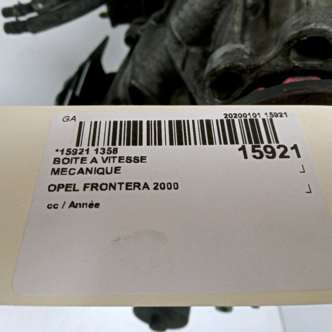 Boîte à vitesse mecanique occasion OPEL FRONTERA 97178928 5