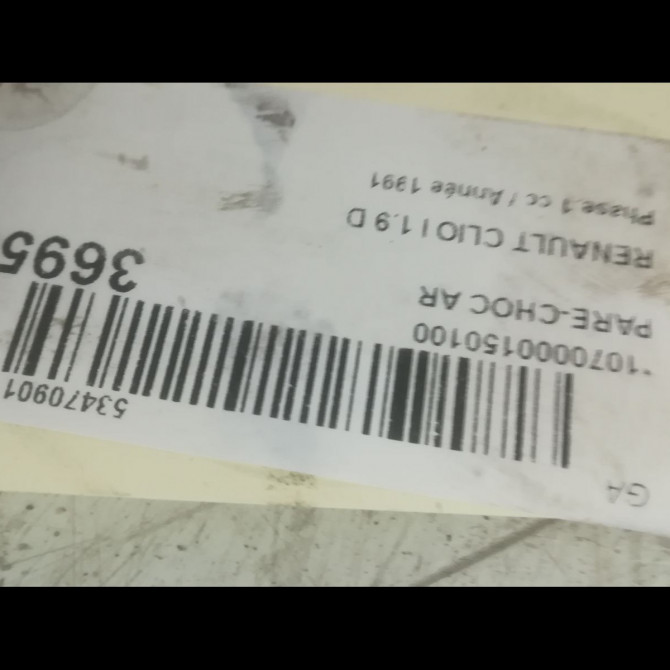 Pare-choc arrière occasion RENAULT CLIO I Phase 1 06-1990->03-1994 1.9 D 7701466299 4