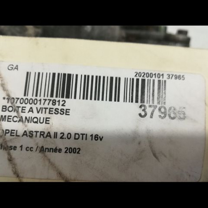 Boîte à vitesse mecanique occasion OPEL ASTRA II Phase 1 04-1998->09-2004 2.0 DTI 16v 100ch 24451450 5