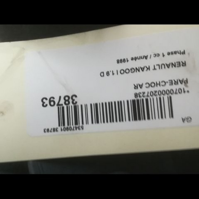 Pare-choc arrière occasion RENAULT KANGOO I Phase 1 09-1997->06-2003 1.9 D 65ch 7701692547 5