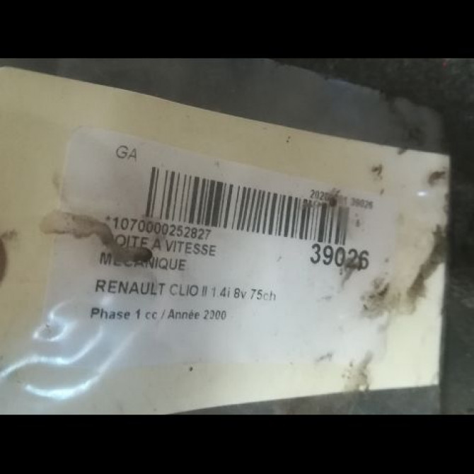 Boîte à vitesse mecanique occasion RENAULT CLIO II Phase 1 03-1998->06-2001 1.4i 8v 75ch 7711134414 5