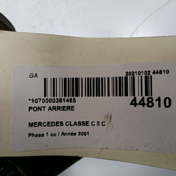 Pont arriere occasion MERCEDES CLASSE C II Phase 1 05-2000->03-2004 C 220 CDI 203350531480 5