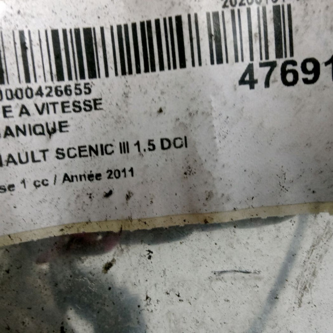 Boîte à vitesse mecanique occasion RENAULT SCENIC III Phase 1 04-2009->11-2011 1.5 DCI 110ch 8201184199 5