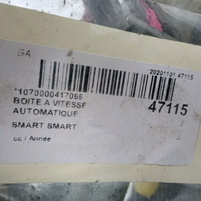 Boîte à vitesse automatique occasion SMART SMART CITY/FORTWO I Q0009478V003000000 5