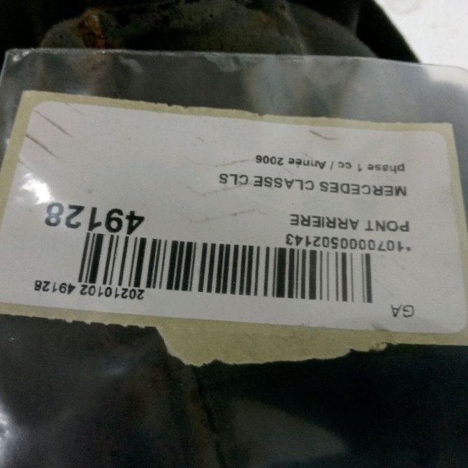 Pont arriere occasion MERCEDES CLASSE CLS Phase 1 04-1995->04-1999 320 CDI 224ch 4