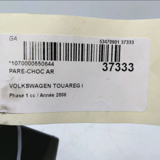 Pare-choc arrière occasion VOLKSWAGEN TOUAREG I Phase 1 11-2002->12-2006 2.5 TDI 175ch 7L6807417DGRU 4