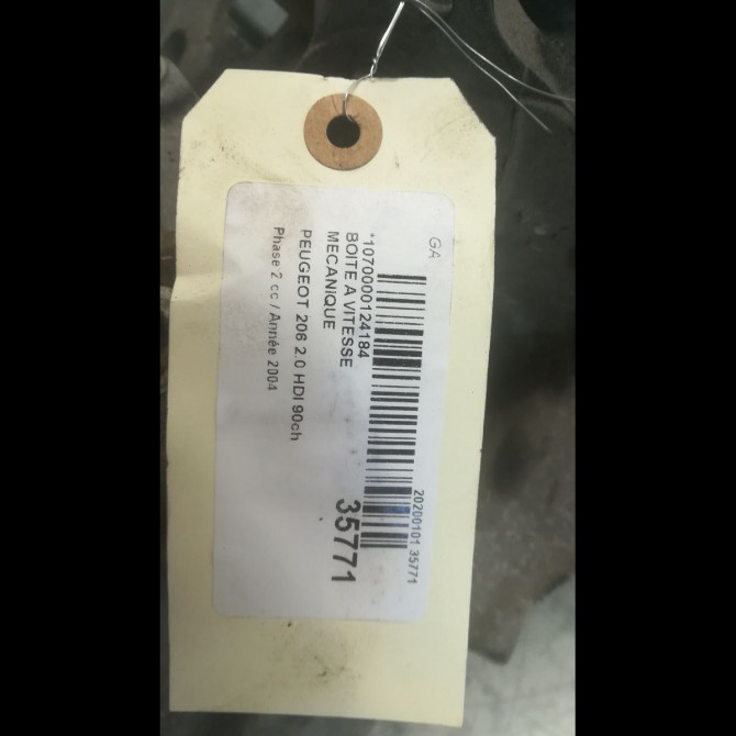 Boîte à vitesse mecanique occasion PEUGEOT 206 Phase 2 02-2003->02-2009 2.0 HDI 90ch 2222NC 4