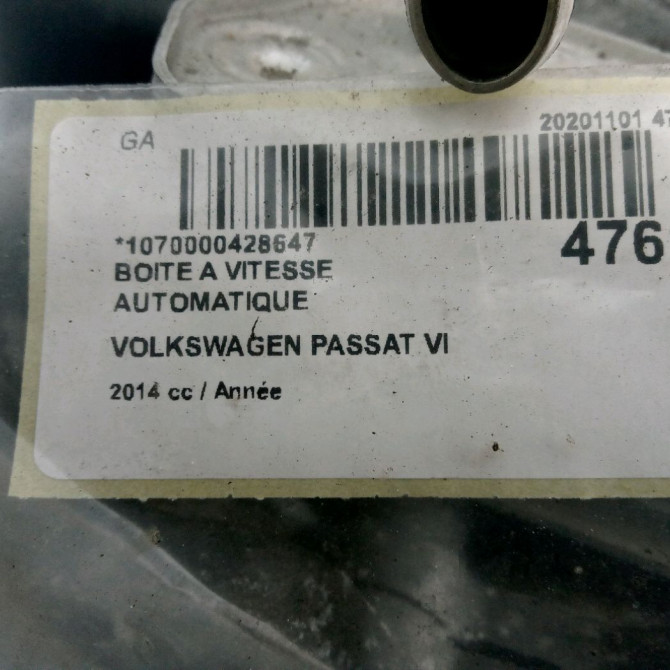 Boîte à vitesse automatique occasion VOLKSWAGEN PASSAT VI Phase 1 CC 11-2011->12-2017 2E300016M007 5