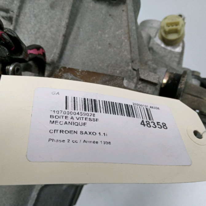 Boîte à vitesse mecanique occasion CITROEN SAXO Phase 2 09-1999->12-2004 1.1i 2222A9 6