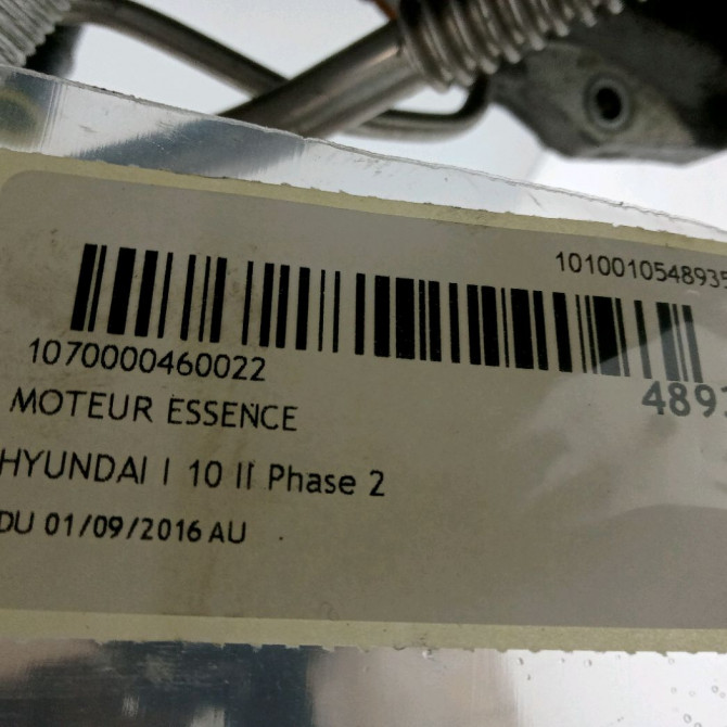 Moteur essence occasion HYUNDAI I 10 II Phase 2 09-2016->... 98AQ107F00 5
