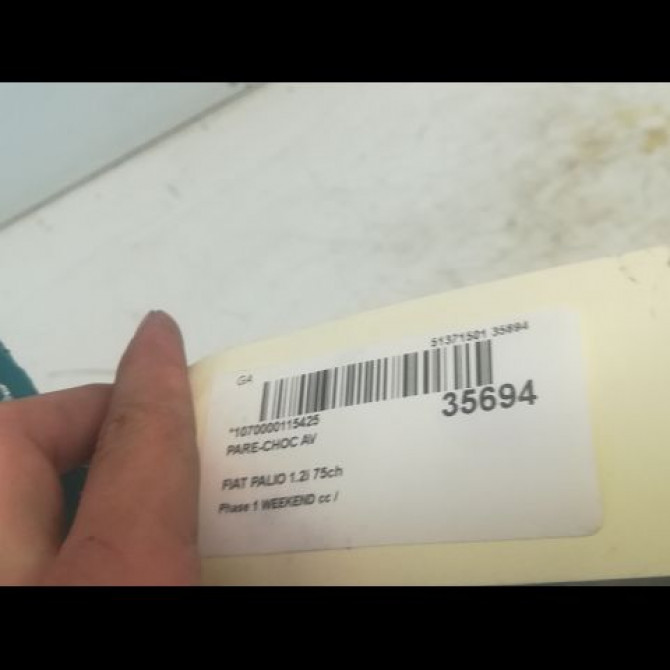 Pare-choc avant occasion FIAT PALIO Phase 1 WEEKEND 03-1998->12-2002 1.2i 75ch 6