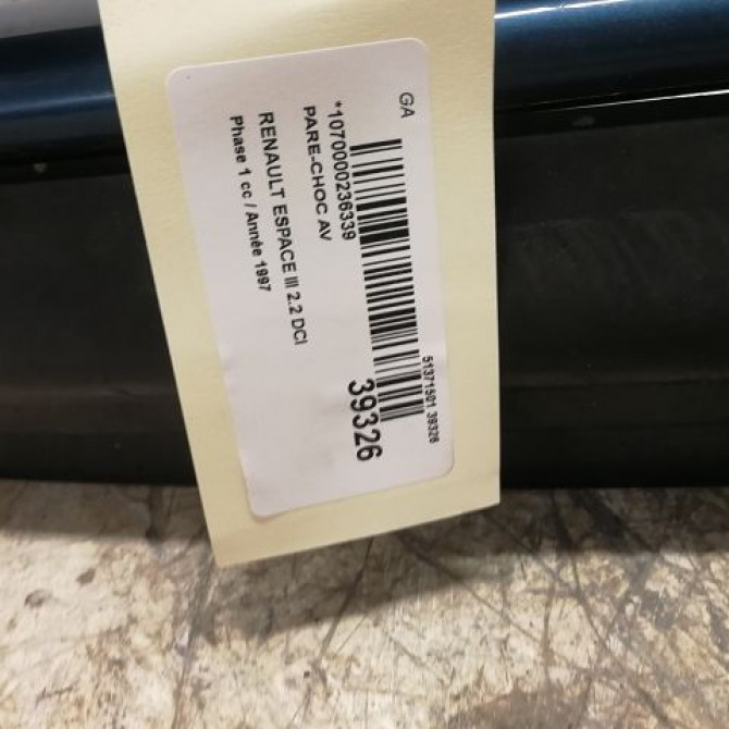 Pare-choc avant occasion RENAULT ESPACE III Phase 1 12-1996->09-2002 2.2 DCI 115ch 6025370199 3