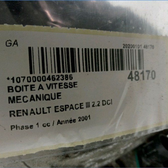Boîte à vitesse mecanique occasion RENAULT ESPACE III Phase 1 12-1996->09-2002 2.2 DCI 130ch 7711134341 5