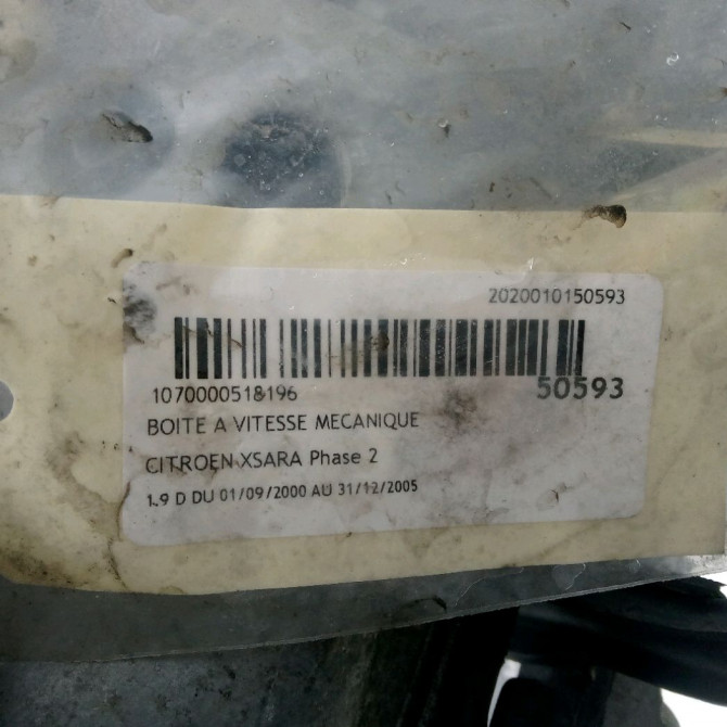 Boîte à vitesse mecanique occasion CITROEN XSARA Phase 2 09-2000->12-2005 1.9 D 2222K5 6