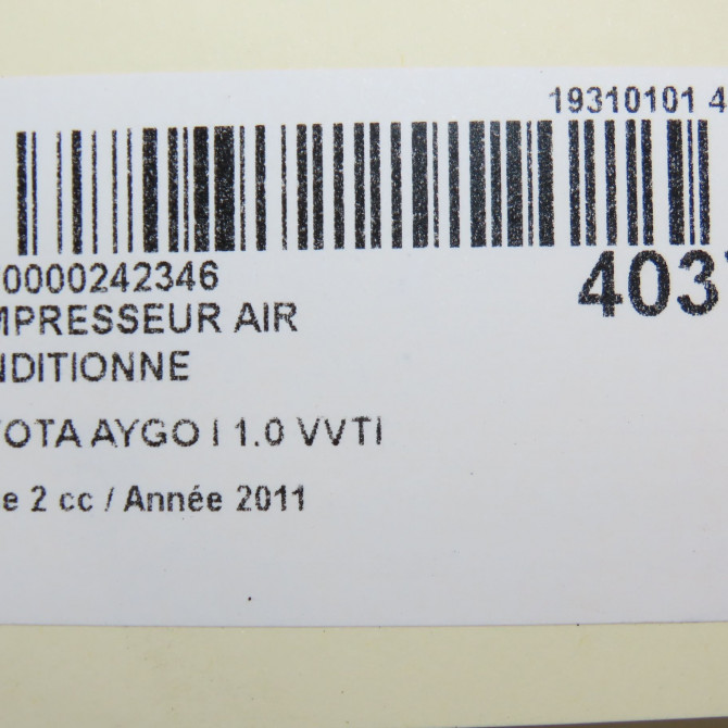 Compresseur air conditionne occasion TOYOTA AYGO I Phase 2 01-2009->06-2012 1.0 VVTI 883100H010 8