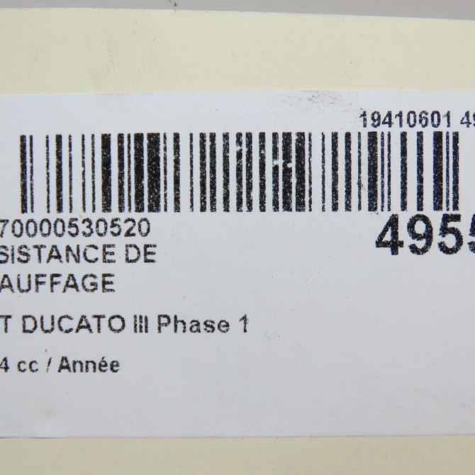 Resistance de chauffage occasion FIAT DUCATO III Phase 1 06-2006->10-2014 2.3 D Turbo Multijet 130ch 4