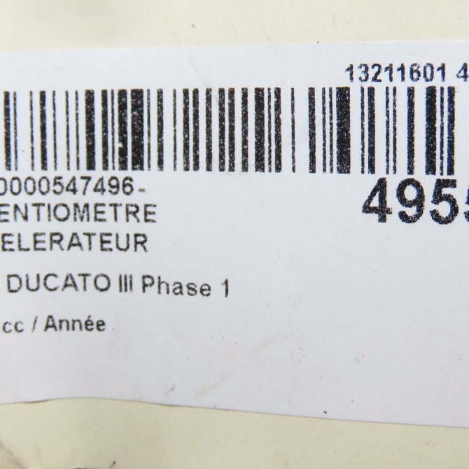Potentiometre accelerateur occasion FIAT DUCATO III Phase 1 06-2006->10-2014 2.3 D Turbo Multijet 130ch 6