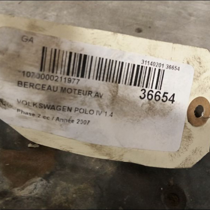 Berceau moteur avant occasion VOLKSWAGEN POLO IV Phase 2 05-2005->09-2009 1.4 TDI 80ch 6Q0199287H 2