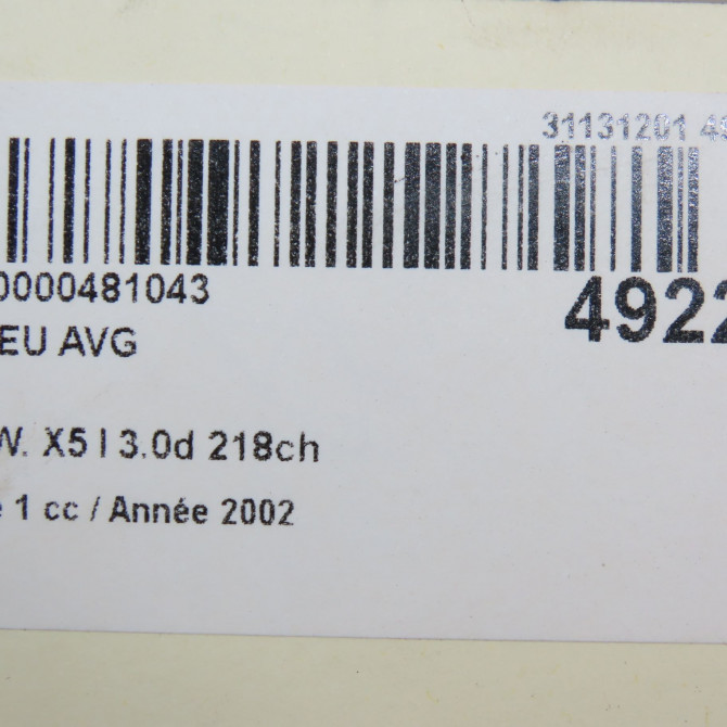 Moyeu avg occasion B.M.W. X5 I Phase 1 04-2000->12-2006 3.0d 218ch 31206756256 6
