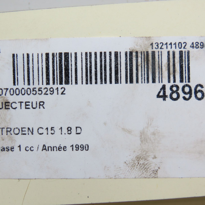 Injecteur occasion CITROEN C15 Phase 1 07-1987->06-1996 1.8 D 198441 4