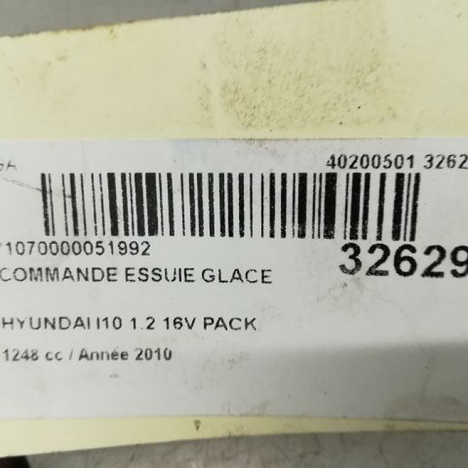 Commande essuie glace occasion HYUNDAI I 10 I Phase 1 03-2008->12-2010 1.2i 934200X350 6