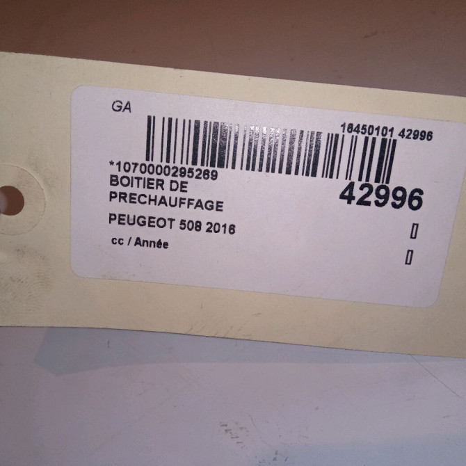 Boitier de préchauffage occasion PEUGEOT 508 phase 2 06-2014->... 2.0 HDI 140ch 9803299780 3