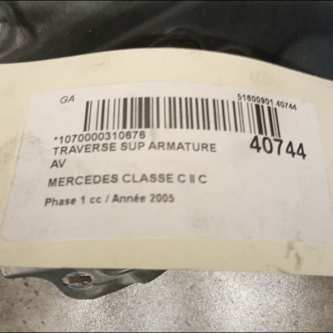 Traverse supérieure armature avant occasion MERCEDES CLASSE C II Phase 1 05-2000->03-2004 C 220 CDI 2036204372 2