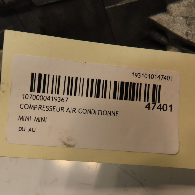 Compresseur air conditionne occasion MINI MINI I Phase 1 09-2001->07-2004 1.6i 115ch 64526918122 5