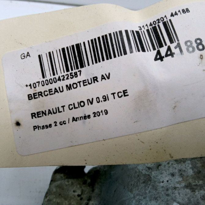 Berceau moteur avant occasion RENAULT CLIO IV Phase 2 08-2016->... 0.9i TCE 2