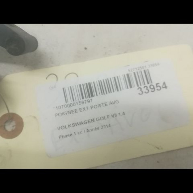 Poignee ext porte avg occasion VOLKSWAGEN GOLF VII GOLF VII Phase 1 2012-10-01->2017-06-30 1.4 TSI 150ch 5G0837205QGRU 2