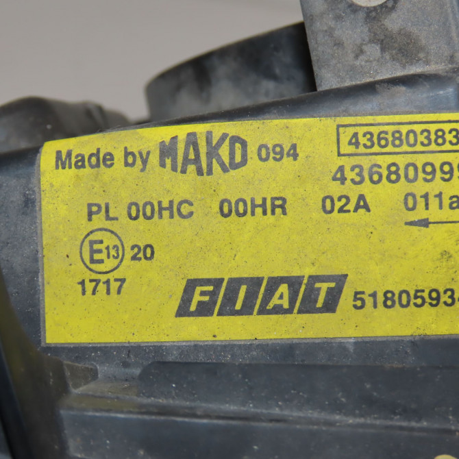 Phare droit occasion FIAT DOBLO I Phase 2 01-2006->12-2009 1.9 DT MULTijet 51805934 7