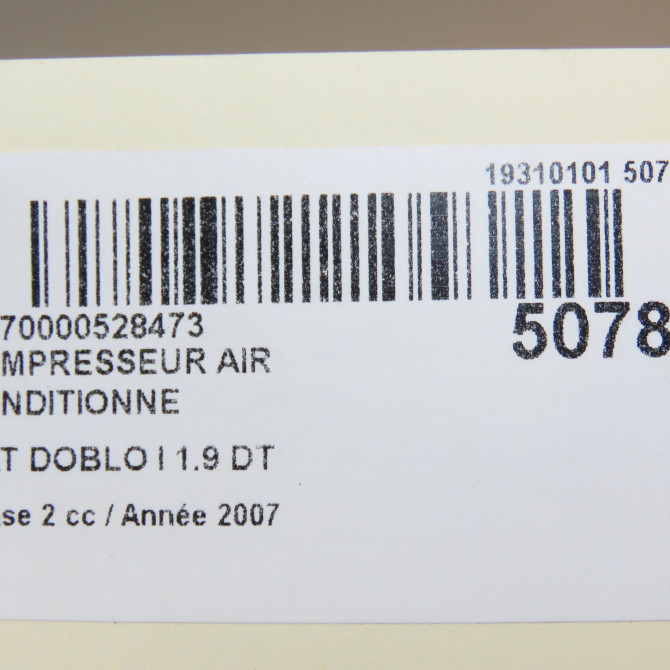 Compresseur air conditionne occasion FIAT DOBLO I Phase 2 01-2006->12-2009 1.9 DT MULTijet 46786262 6