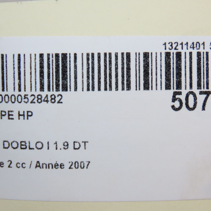 Pompe hp occasion FIAT DOBLO I Phase 2 01-2006->12-2009 1.9 DT MULTijet 55205935 7