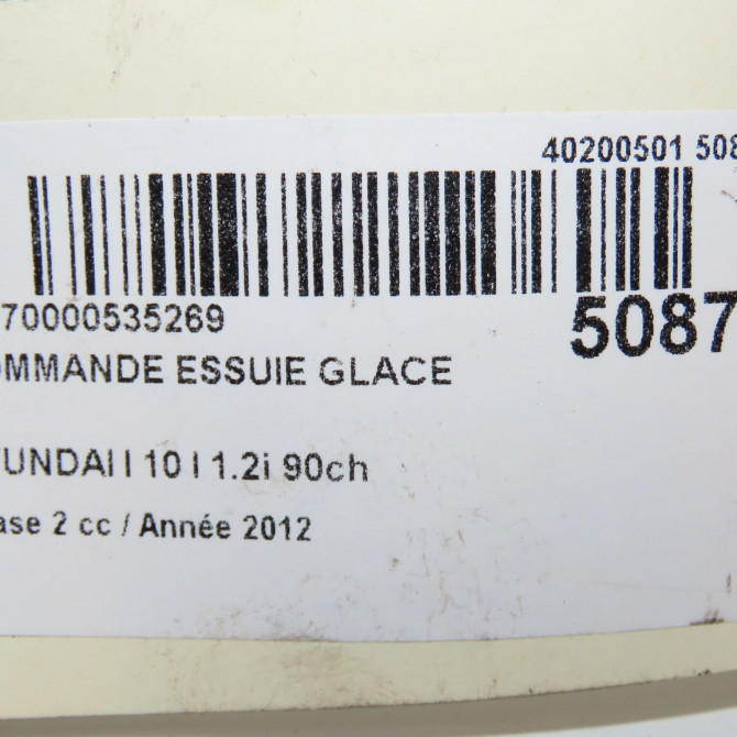Commande essuie glace occasion HYUNDAI I 10 I Phase 1 04-1995->04-1999 1.2i 90ch 934200X350 5