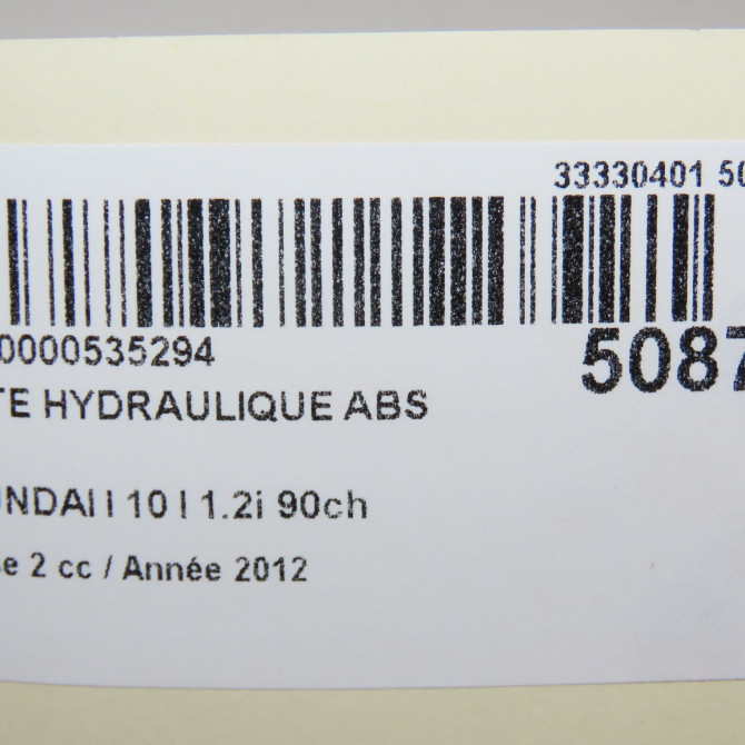 Unité hydraulique ABS occasion HYUNDAI I 10 I Phase 1 04-1995->04-1999 1.2i 90ch 589100X550 7