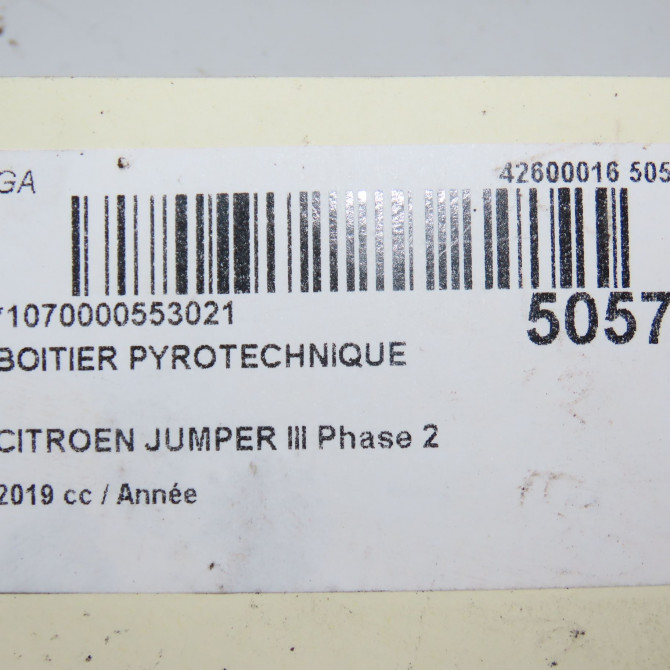 Boitier pyrotechnique occasion CITROEN JUMPER III Phase 2 06-2014->... 1608040480 5