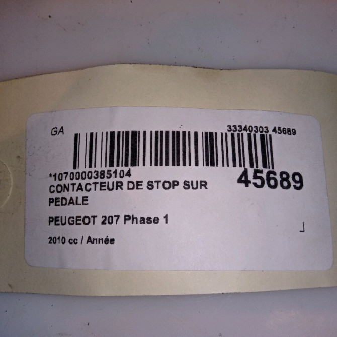 occasion PEUGEOT 207 Phase 1 04-2006->06-2013 453465 3