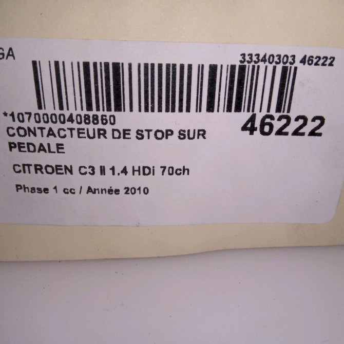 occasion CITROEN C3 II Phase 1 11-2009->02-2013 1.4 HDi 70ch 453465 4